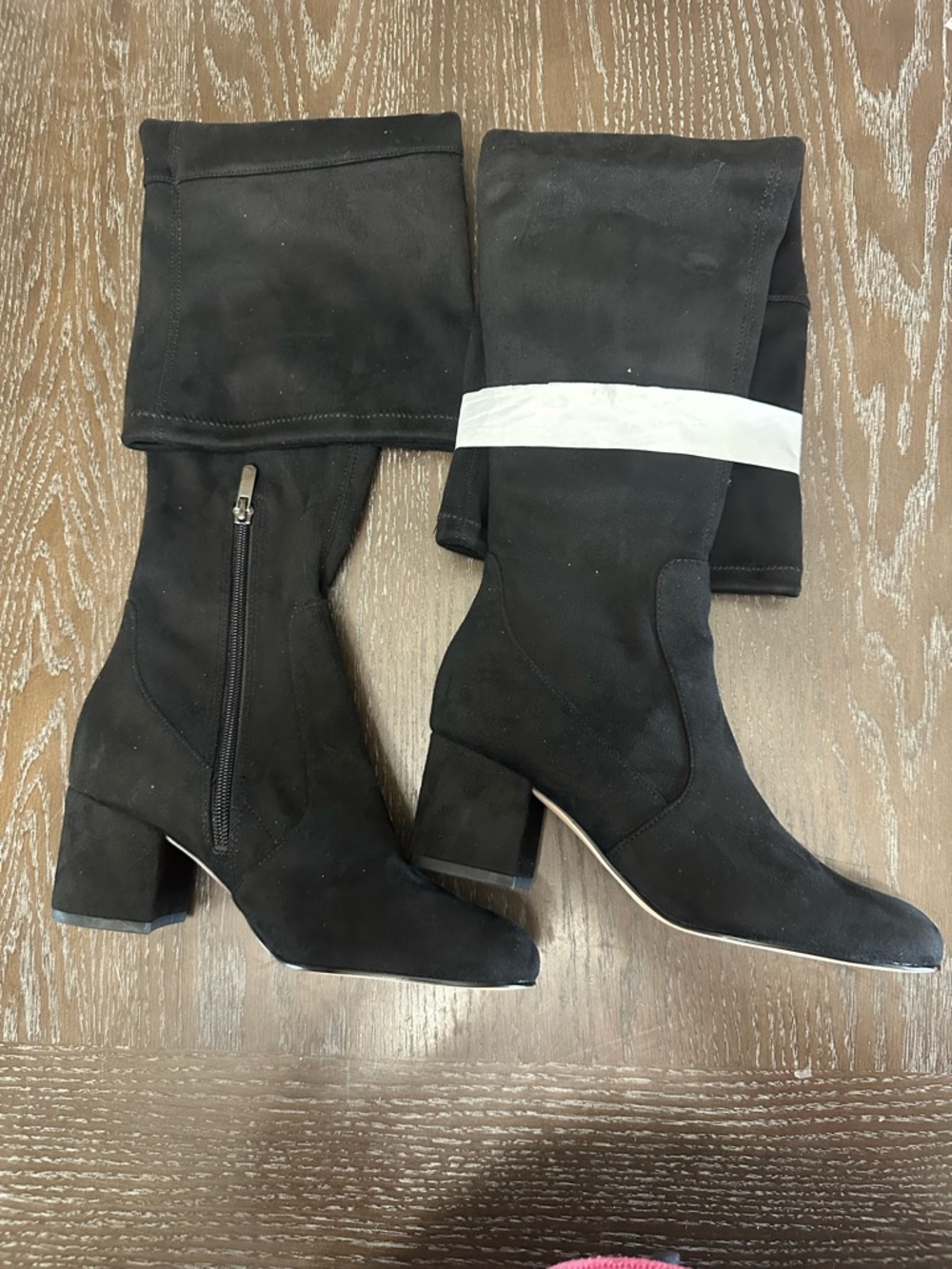 Sam Edelman Black Over-the-Knee Block Heel Boots